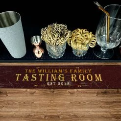 BarProducts.com Custom Printed Bar Mat - Tasting Room - 20" X 4"