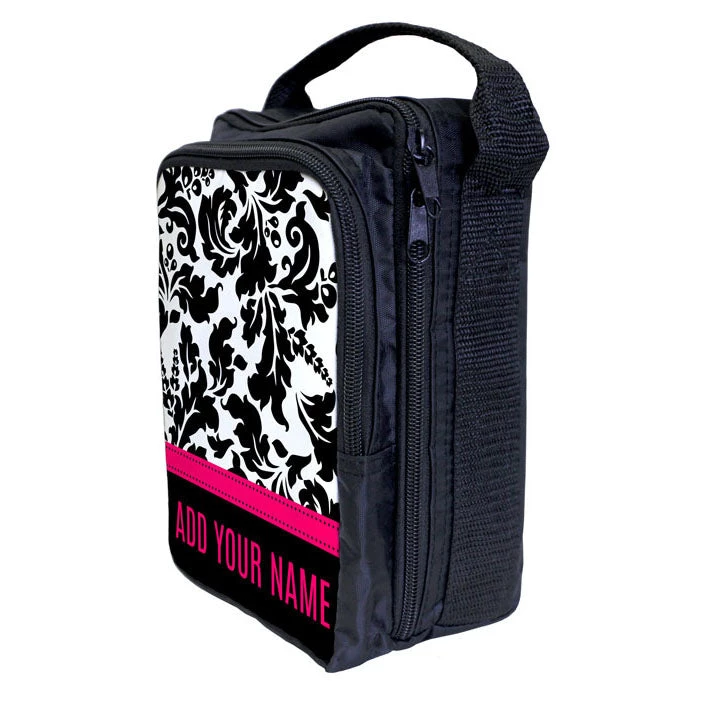 bar-tote-web-side-damask-pink-add-your-name.jpg BarProducts.com BAR TOOLS Bartender Tote Bag - ADD YOUR NAME Damask Design