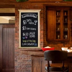 BarProducts.com Wall Chalkboard With Crown Molding Bar Signs