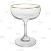 BarProducts.com Gold Rimmed Holiday Coupe Set Of 4 Master Mixology