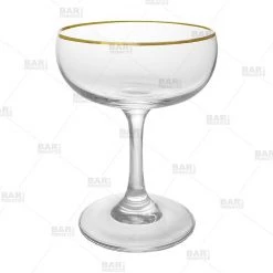 BarProducts.com Gold Rimmed Holiday Coupe Set Of 4 Master Mixology