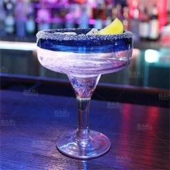 BarProducts.com BarConic® Glassware - Blue Rim Margarita Glass - 14 Oz