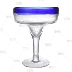 BarProducts.com BarConic® Glassware - Blue Rim Margarita Glass - 14 Oz