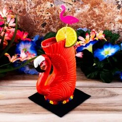 BarProducts.com SPECIAL COLLECTIONS BarConic® Tiki Drinkware - Flamingo -16 Ounce