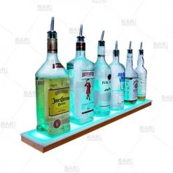 BarProducts.com BAR DECOR BarConic® LED Liquor Bottle Display Shelf - Low Profile - 1 Step - Wild Cherry - Several Lengths 6 BarProducts.com BAR DECOR BarConic® LED Liquor Bottle Display Shelf - Low Profile - 1 Step - Wild Cherry - Several Lengths