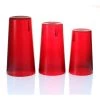 BarProducts.com BarConic® Red Stackable Pebbled Tumblers - 12 Pack