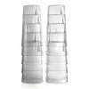 BarProducts.com BarConicĀ® Clear Stackable Pebbled Tumblers 1 BarProducts.com BarConicĀ® Clear Stackable Pebbled Tumblers