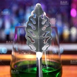 BarProducts.com BarConic® Stainless Steel Absinthe Spoon - Leaf