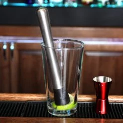 BarProducts.com BarConic® 8" Thick Stainless Steel W/ Plastic Tenderized Head Muddler