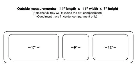 barge_dimensions_large_1.jpg BarProducts.com Metallic Gray Party Barge BAR SUPPLIES