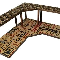 BarProducts.com KITCHEN, DINING & SERVICE Counter Caddies™ - BARISTA Theme - CORNER Shelf W/ K-CUP Holes