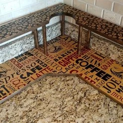 BarProducts.com Counter Caddies™ - BARISTA Theme - CORNER Shelf W/ Trash Can Inset KITCHEN, DINING & SERVICE