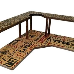 BarProducts.com Counter Caddies™ - BARISTA Theme - CORNER Shelf W/ Trash Can Inset KITCHEN, DINING & SERVICE 5 BarProducts.com Counter Caddies™ - BARISTA Theme - CORNER Shelf W/ Trash Can Inset KITCHEN, DINING & SERVICE