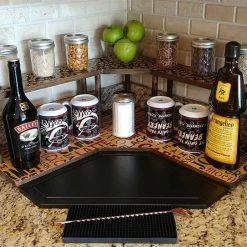 BarProducts.com KITCHEN, DINING & SERVICE Counter Caddies™ - BARISTA Theme - CORNER Shelf