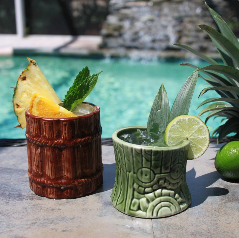 barrel-short-stubby-tiki-mug-bar-products.jpg BarProducts.com Short Tiki Mug - Set Of 2 BAR SUPPLIES