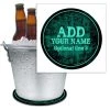 BarProducts.com ADD YOUR NAME - Beer Bucket Coaster - Teal Grunge BAR SUPPLIES