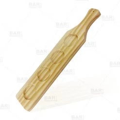 BarProducts.com BarConic® Wooden Beer Sampler Paddle - 4 Glass Slots Beer Accessories