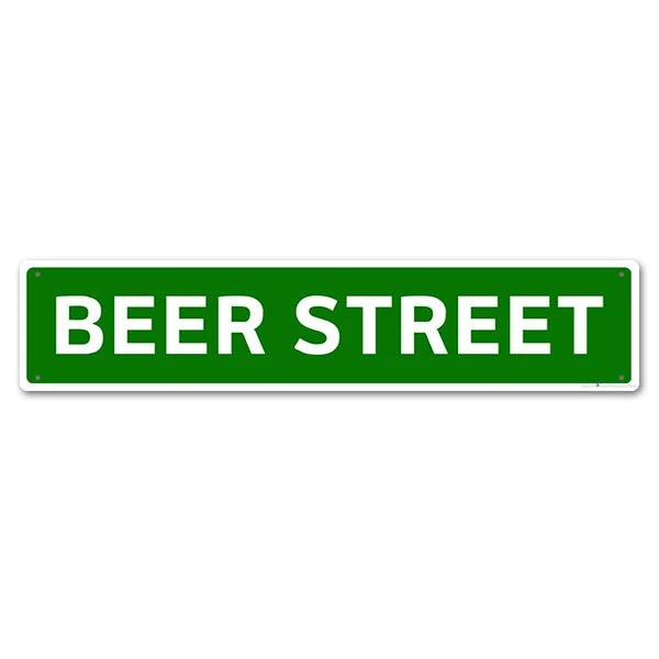beer-street_2.jpg BarProducts.com "Street Signs" Kolorcoat™ Metal Bar Sign BAR DECOR