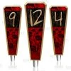 BarProducts Handcrafted Numbered Beer Tap Handles - Oak Wood - Red / Black Grunge 1 BarProducts Handcrafted Numbered Beer Tap Handles - Oak Wood - Red / Black Grunge