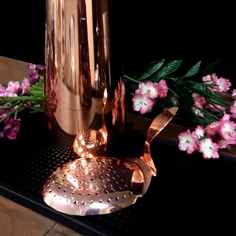 bentcopper-bpc.jpg BarProducts.com BarConic® Julep Strainer With Curved Handle - Copper Plated