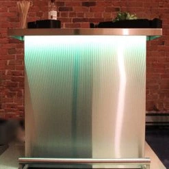 BarProducts.com Stainless Steel Portable Bar With 3D Holographic Lighting And Integrated Ice Bin BAR EQUIPMENT
