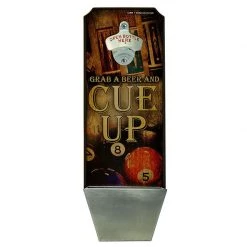 BarProducts Handcrafted Billiards – Wall Mounted Wood Plaque Bottle Opener And Cap Catcher