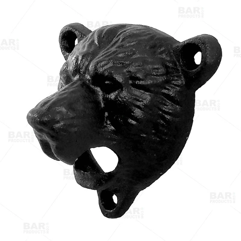 black-bear-wall-mounted-opener-bpc-1.jpg BarProducts.com Bartending Bottle Openers BarConic® Wall Mounted Bottle Opener - Bear - Black