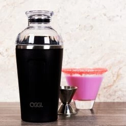 BarProducts.com SPECIAL COLLECTIONS Double Wall Vacuum Insulated Cocktail Shaker - Black - 17 Ounce