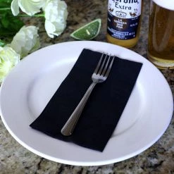 BarProducts.com BarConic® 15” X 17” 2-PLY Colored Paper Dinner Napkins – BLACK – Pack Of 100 BAR SUPPLIES