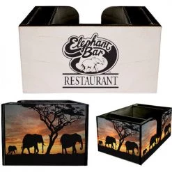 BarProducts.com Wooden Bar Caddy's Customizable Wooden Bar Caddy W/ Black Interior