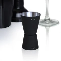BarProducts.com BarConic® Black Matte Double Sided Jigger - 1/2 Oz. X 1 Oz.