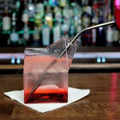 BarProducts.com Master Mixology BarConic® Straw - Gun Metal Curved