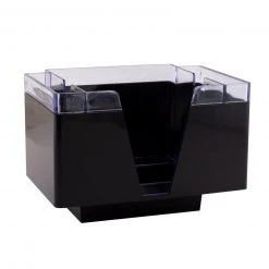 BarProducts.com SPECIAL COLLECTIONS NAPKIN BAR CADDY - 3 COMPARTMENT- BLACK/CLEAR