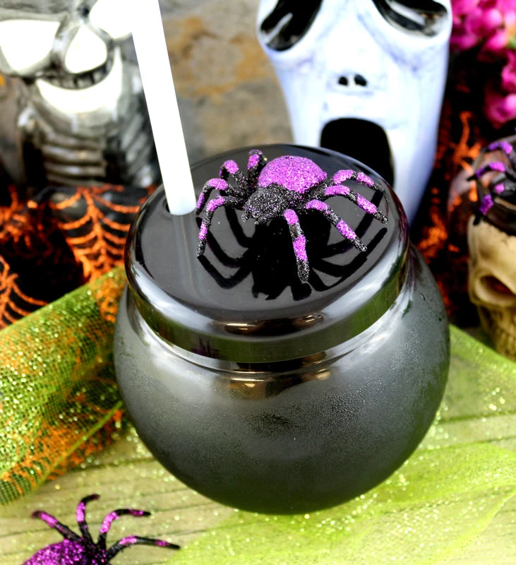 black-plastic-fishbowl-bpc-2.jpg BarProducts.com BarConic® Black Fishbowl Plastic Drinkware - 20 Ounce - With Lid And Straw