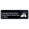 BarProducts.com BAR DECOR "Employees Must Wash Hands" Sign - 9" X 3"