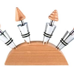 BarProducts.com Corkscrews And Wine Openers Wine Stopper Set - Blonde Wood