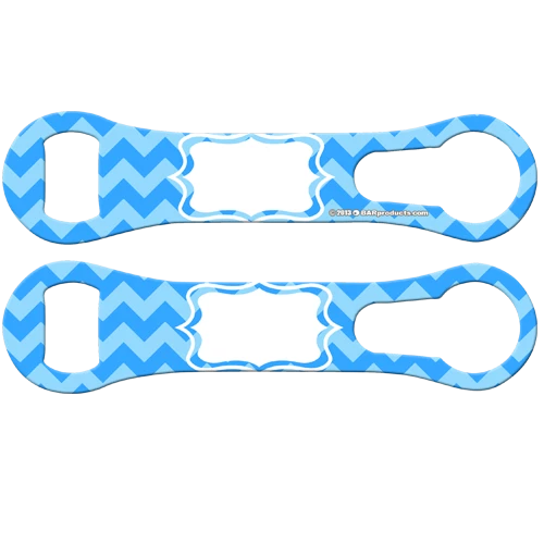 blue-chevron-custom-bottle-opener_3.png BarProducts.com Custom Bottle Openers Kolorcoat™ V-Rod® Opener - Blue Chevron