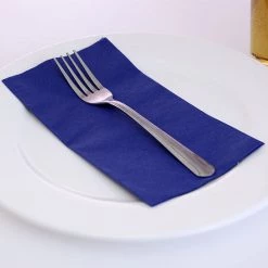 BarProducts.com BarConic® 15” X 17” 2-PLY Colored Paper Dinner Napkins – DARK BLUE – Pack Of 100