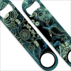 BarProducts.com Speed Bottle Opener / Bar Key - Blue Henna