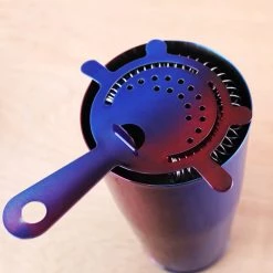 BarProducts.com Cocktail Strainers Blue And Red Color Fusion 4 Prong Cocktail Strainer 3 BarProducts.com Cocktail Strainers Blue And Red Color Fusion 4 Prong Cocktail Strainer