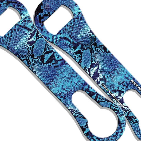 blue-snake-skin-vrod-web.jpg BarProducts.com V-Rod® Bottle Opener - Blue Snakeskin