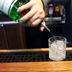 BarProducts.com BAR SUPPLIES San Jamar 3 1/2" X 12" Black Interlocking Bar Mat Strip