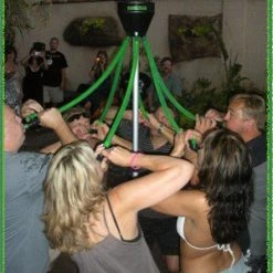 BarProducts.com HOME BAR & GIFTS Beer Bong - Bongzilla - 6 Tube Funnel Mounted To A Pole