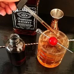 BarProducts.com Boston Round Craft Bartending Bottle W/ Dropper - Clear 4oz