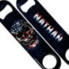 BarProducts.com BAR TOOLS ADD YOUR NAME Speed Bottle Opener - Grunge American Flag Skull