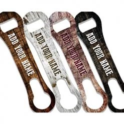 BarProducts.com Bartending Bottle Openers V-Rod® Bottle Opener - Customizable - Grunge Wood - Color Variations