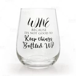 BarProducts.com Bottled Up Stemless Wine Glass