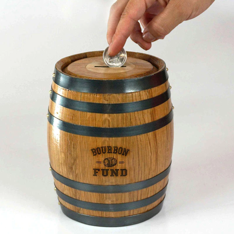 bourbon2.jpg BarProducts.com HOME BAR & GIFTS Bourbon Fund Barrel Bank