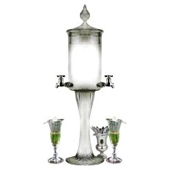 BarProducts.com Absinthe Fountain - Twisted Glass 2 Spout