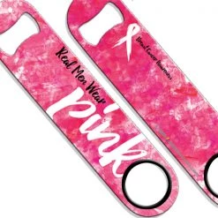 BarProducts.com Kolorcoat™ Speed Bottle Opener - Breast Cancer Awareness- Real Men Wear Pink Speed Openers